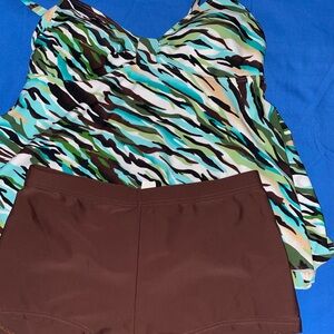 Christina Swimming Top and Separates Swimming Boy-cut Bottom Size 8